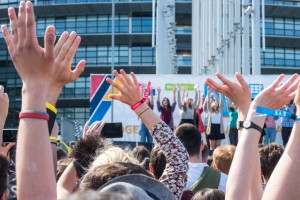 Europos jaunimo mitingas prie Europos parlamento Strasbure (EP nuotr.)