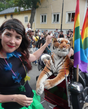 Gabrielė Labanauskaitė-Diena Stokholmo eitynėse (asmeninio archyvo nuotrauka).