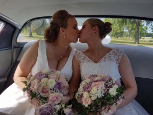 „Facebook“ nuotr. / Viktorija Budrytė Švedijoje susituokė su savo širdies drauge švede Marina Melody Winnersjo.