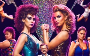 Televizijos serialo "Glow" plakatas