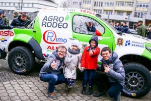 Agrorodeo Dakaro ekipažas Joniškyje / Organizatorių archyvo nuotr.