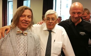 Nuotraukoje iš kairės į dešinę: Viceprezidentas LPBL Dmitrij Melnikov, EBU Prezidentas Bob Logist, LPBL Prezidentas Dmitri Baranovskij. / Dariaus Skirpos nuotr.