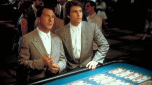 Dustin Hoffman ir Tom Cruise filme "Lietaus žmogus"