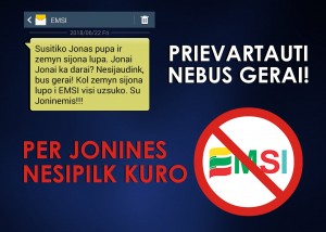 Protesto prieš "Emsi" skrajutė / Soc. tinklų nuotr.