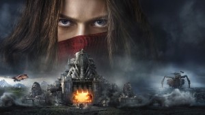 Filmo "Mortal Engines" plakato fragmentas